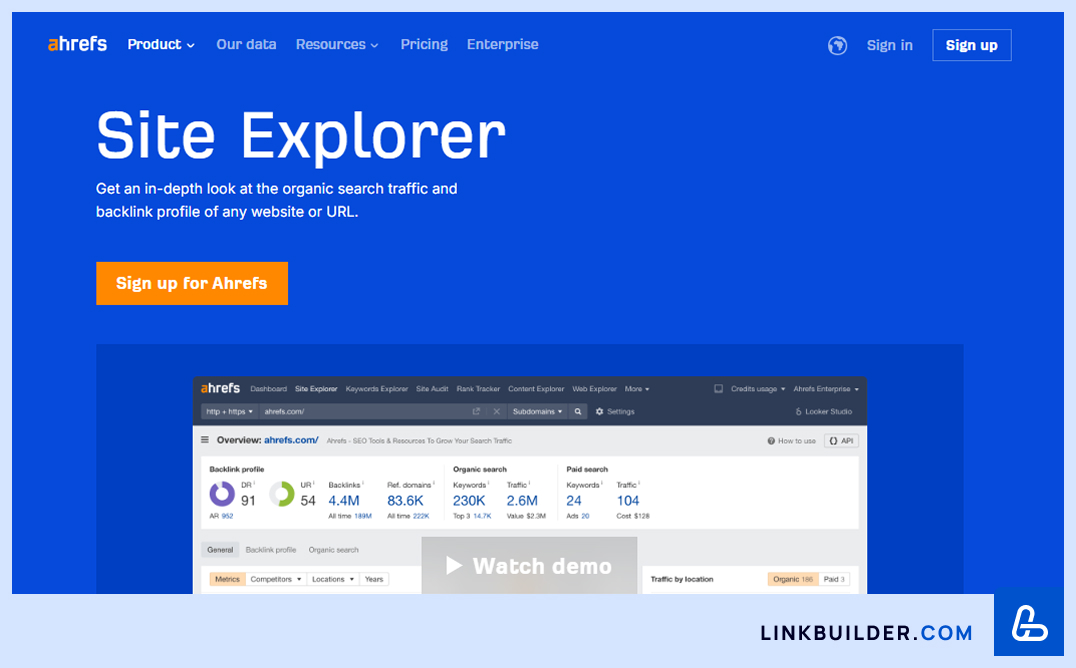 Ahrefs Site Explorer